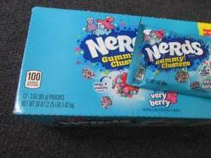 lot 399 image: 12- 3 oz  Nerds Very Berry Gummy Cl...