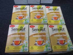 lot 530 image: 6- 20 ct Senokot Laxative Tea...