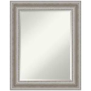 Amanti Art Medium Rectangle Antique Silver Metallic Beveled Glass Modern Mirror (29.5 in. H x 41.5 in. W) Customer Returns See Pictures