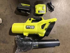 RYOBI 40V HP Brushless Whisper Series 190 MPH 730 CFM Cordless Battery Jet Fan Leaf Blower with (1) 4.0 Ah Battery & Charger    Customer Returns See Pictures