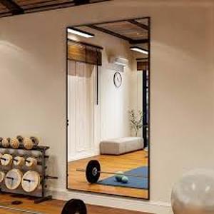 XRAMFY 30 in. W x 71 in. H Rectangular Black Aluminum Alloy Framed Modern Oversized Wall Mirror   Customer Returns See Pictures