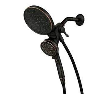 MOEN Attract with Magnetix 6-Spray 6.75 in. Dual Wall Mount Fixed and Handheld Shower 1.75 GPM in Mediterranean Bronze Customer Returns See Pictures