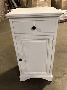 SAFAVIEH Jett White Storage Cabinet    Customer Returns See Pictures
