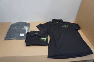 lot 216 image: 3 Monster Womens Polo T-Shirts -Medium