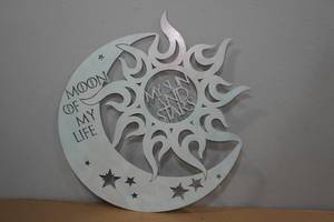 lot 246 image: Cut Metal Decorative Sign - MoonSunStars