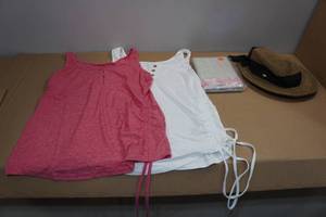 lot 253 image: Tank Tops, Hat, Notepad
