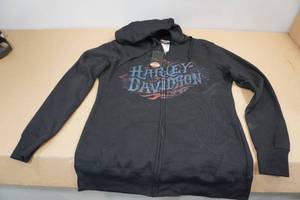 lot 273 image: Harley Davidson Zip Up Hoodie - Small