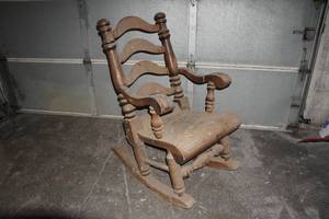 lot 41B image: Antique Wood Rocking Chair