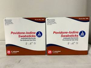 lot 62 image: Povidone Iodine Swabsticks Expired