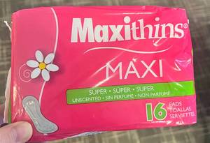 lot 96 image: Maxithins Maxi Pads