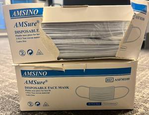 lot 77 image: Disposable Face Mask lot of 3 boxes Expired
