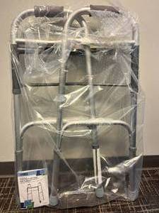 lot 18 image: Dual Release Folding Walker with wheels