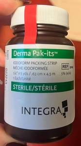 lot 116 image: Derma Pak-its Iodoform Packing Strip