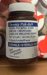 lot 118 image: Derma Pak-its Plain Packing Strip