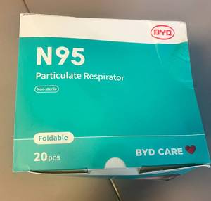 lot 143 image: BYD Care N95 Particulate Respirator Damaged Box
