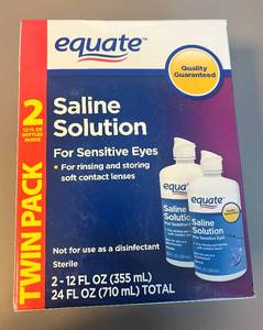 lot 153 image: Equate Saline Solution Expired