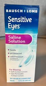 lot 156 image: Bausch Lomb Sensitive Eyes Saline Solution Expired