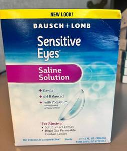 lot 157 image: Bausch Lomb Sensitive Eyes Saline Solution Expired