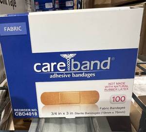 lot 207 image: CAREBAND - Fabric Adhesive Strip Bandage