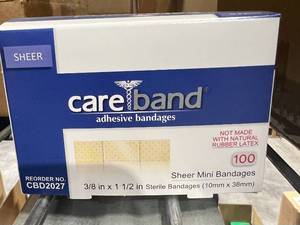 lot 205 image: Careband - Sheer Adhesive Strip Bandages