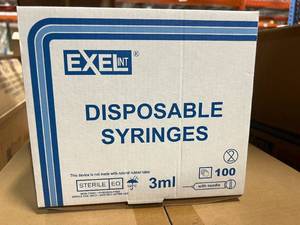lot 222 image: Exel Luer Lock Syringe with Needle