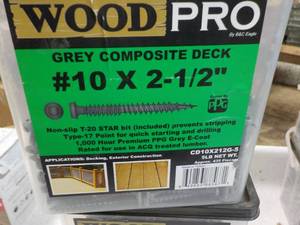 5 lbs. Wood Pro #10 x 2 12 Grey C...