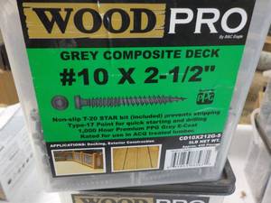 5 lbs. Wood Pro #10 x 2 12 Grey C...