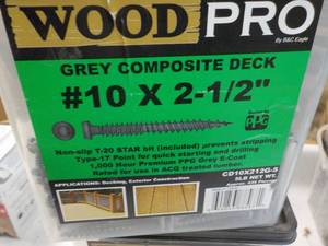5 lbs. Wood Pro #10 x 2 12 Grey C...