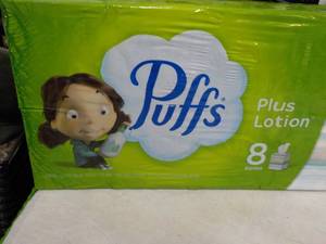 8 boxes Puffs 2 Ply Facial Tissues...