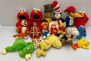 lot 154 image: Misc. Vintage Stuffed Animals Including Mr. Peanut And More