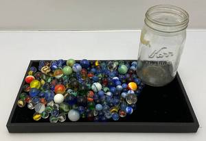 lot 200 image: Vintage Marbles (Some Glow Under UV Light)