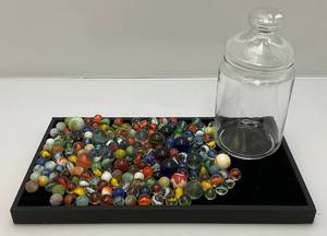 lot 209 image: Vintage Marbles (Some Glow Under UV Light)