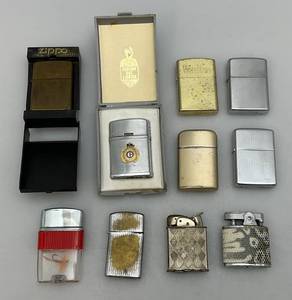 lot 10 image: Misc. Vintage Lighters Including Zippo & More