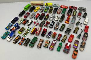 lot 14 image: Misc. Miniature Die-Cast Cars Including HotWheels & More