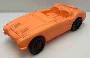lot 42 image: Vintage 1960s AJ. Renzi Austin Healey Rare Blow Mold  (Orange)  Barbie Car. Large 17 Long Collectible Toy Car