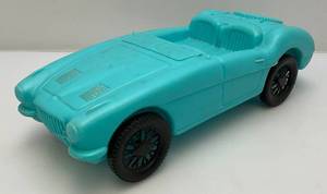 lot 52 image: Vintage 1960s AJ. Renzi Austin Healey Rare Blow Mold  (Teal ) Barbie Car. Large 17 Long Collectible Toy Car