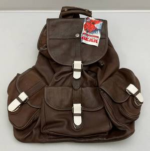 lot 63 image: Vintage Marlboro Leather Backpack New Old Stock With Tags