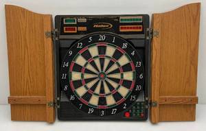 lot 65 image: Halex Brand Dart Board In Cabinet Needs Adapter