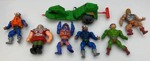 lot 73 image: Misc. 1980s  MOTU Action Figures & 1983 Road Ripper
