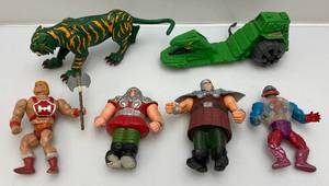 lot 93 image: Misc. 1980s  MOTU Action Figures & 1983 Road Ripper