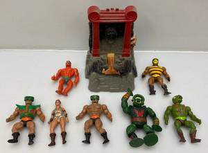 lot 95 image: Misc. 1980s  MOTU Action Figures & 1985 MOTU Evil Horde Slime Pit (Missing Pieces)
