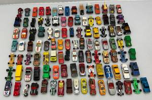 lot 97 image: Misc. Miniature Die-Cast Cars Including HotWheels & More