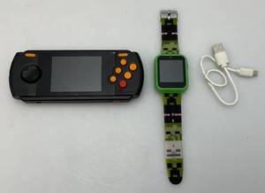 lot 119 image: ATARI Flashback Portable (Works Needs USB Charger Cord) & Minecraft Game Watch (Works)