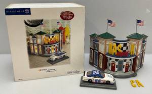 lot 232 image: Department 56 NASCAR Cafe (NIB) AS SEEN Two Letters Need Repair