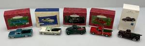 lot 237 image: Vintage Misc. Hallmark Keepsake Car & Truck Ornaments In Original Boxes
