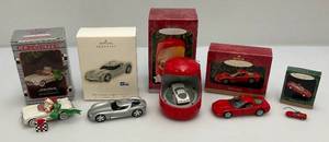 lot 238 image: Vintage Misc. Hallmark Keepsake Car  Ornaments & More In Original Boxes