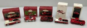 lot 240 image: Vintage Misc. Hallmark Keepsake Car & Truck Ornaments In Original Boxes