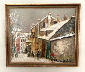 lot 21 image: Winter Scene in Paris Print by Maurice Utrillo