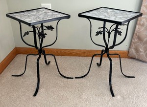 Pair of Metal Accent Tables