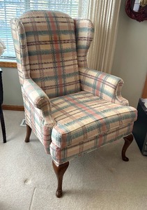 Elegant Plaid Armchair
